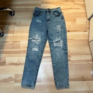 Ripped mom jeans